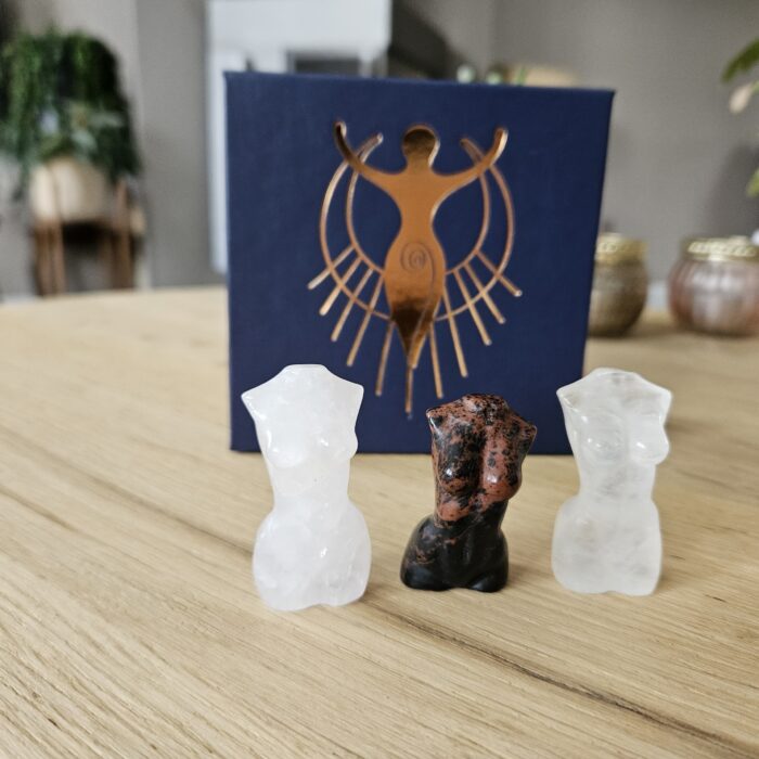 Kristallen vrouwentorso in luxe cadeauverpakking